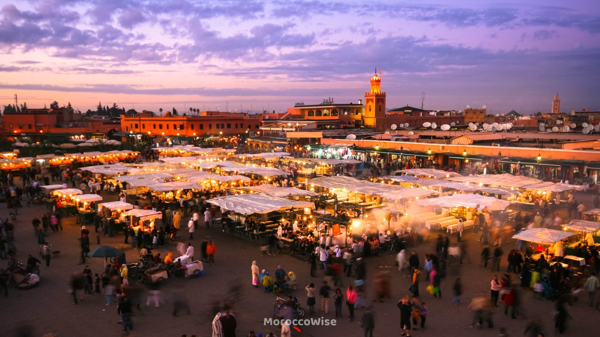 Warm rooftops and historic architecture in Morocco
