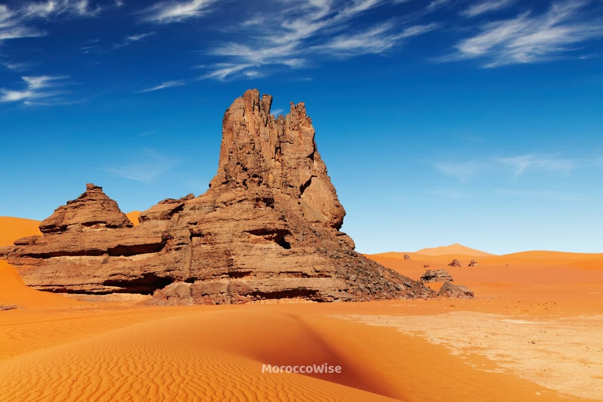 The last light of day across a remote desert landscape