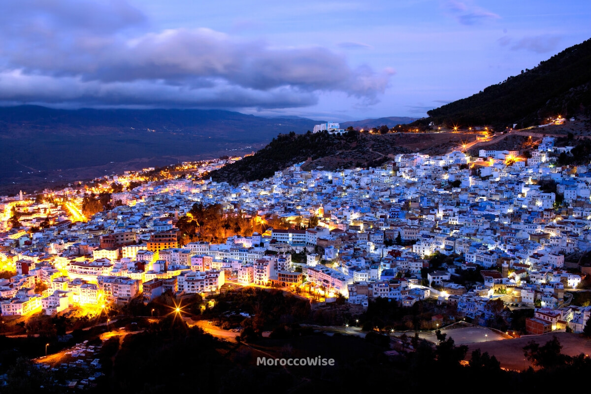 Blue-washed walls and a quiet lane in Chefchaouen's medina