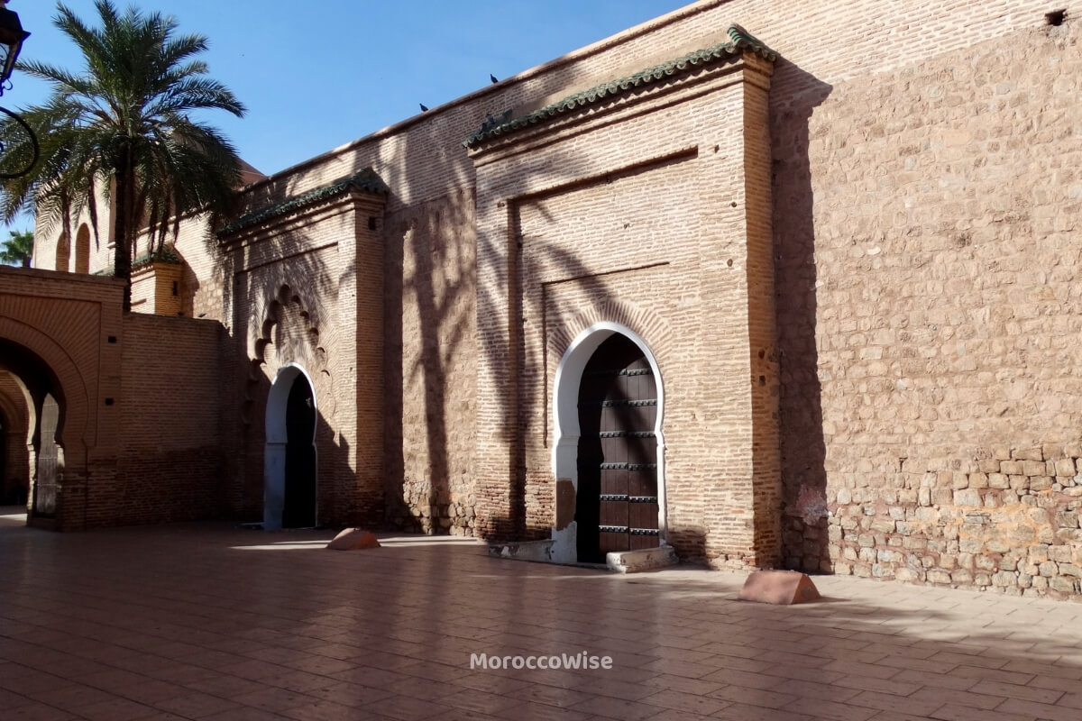 Geometric details and arches on the Koutoubia minaret