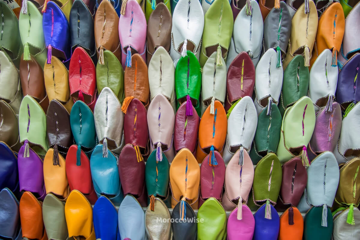 A narrow market lane in the souks of Marrakech