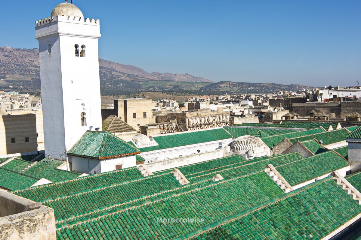 Historic architecture associated with Al-Qarawiyyin in Fes